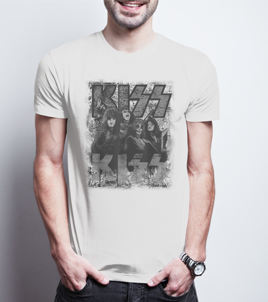 KISS Scratch Band Members Posing T-Shirt