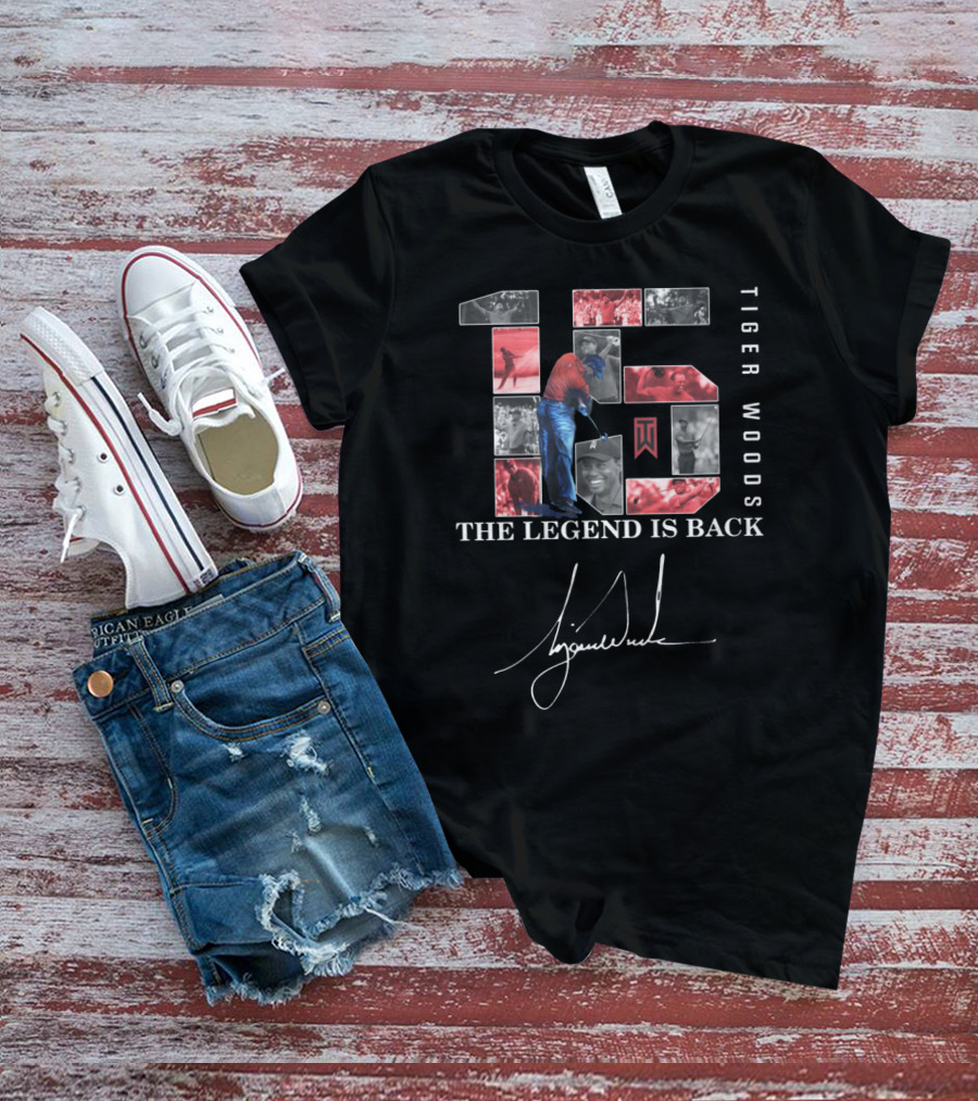 Tiger Woods The Legend Is Back 15 Signature T-Shirt