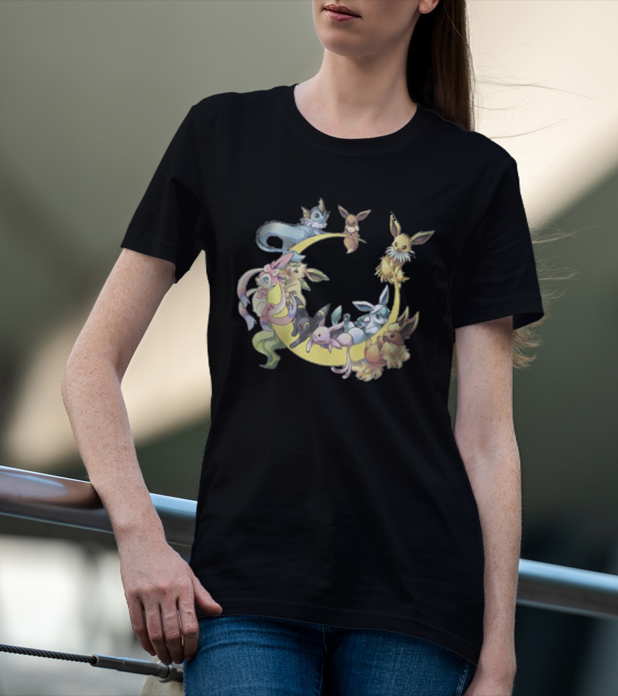 Eevee Evolutions Circle - Cool Pokemon T-Shirt