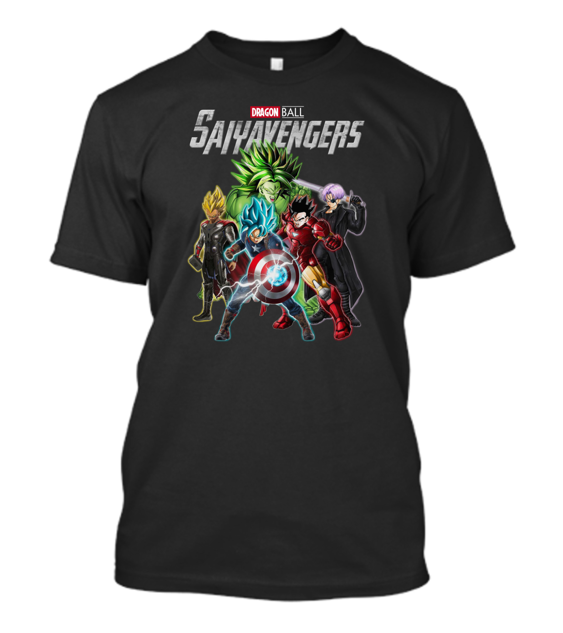 Dragon Ball Saiyavengers Superhero Fusion Characters T-Shirt