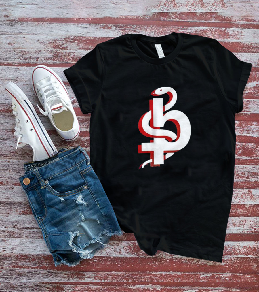 Blackbear Snake Symbol Icon With Red And White T-Shirt