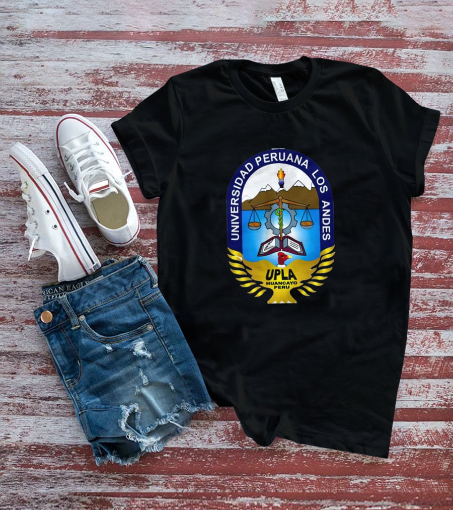 Universidad Peruana Los Andes UPLA Huancayo Peru Crest With Scales And Mountains T-Shirt