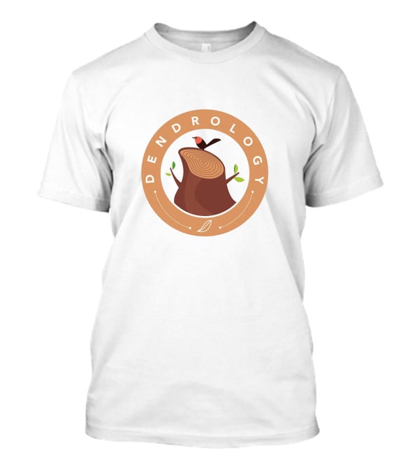 Dendrology Tree Stump With Bird Circle T-Shirt