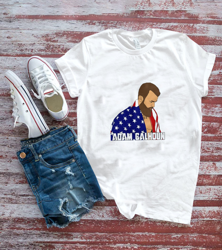 ADAM CALHOUN American Pride Flag Cloak T-Shirt