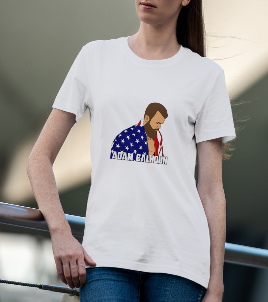 ADAM CALHOUN American Pride Flag Cloak T-Shirt