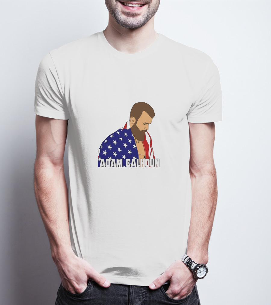 ADAM CALHOUN American Pride Flag Cloak T-Shirt