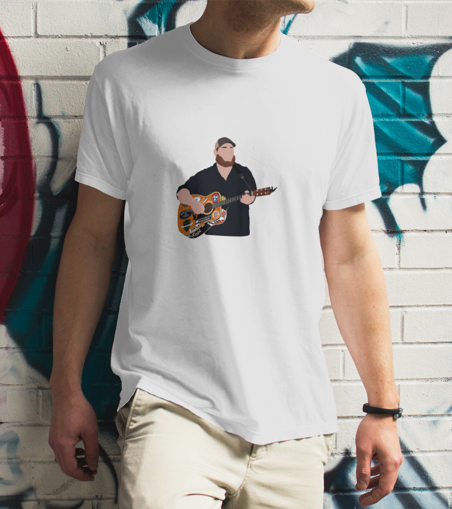 Luke Combs Playing Guitar With Stickers T-Shirt