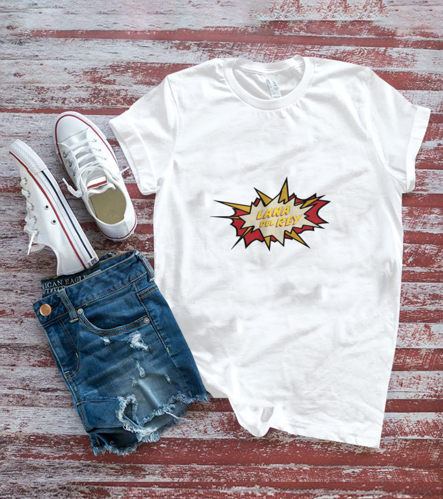 Lana Del Rey Comic Book Style Retro Pop Art Burst T-Shirt