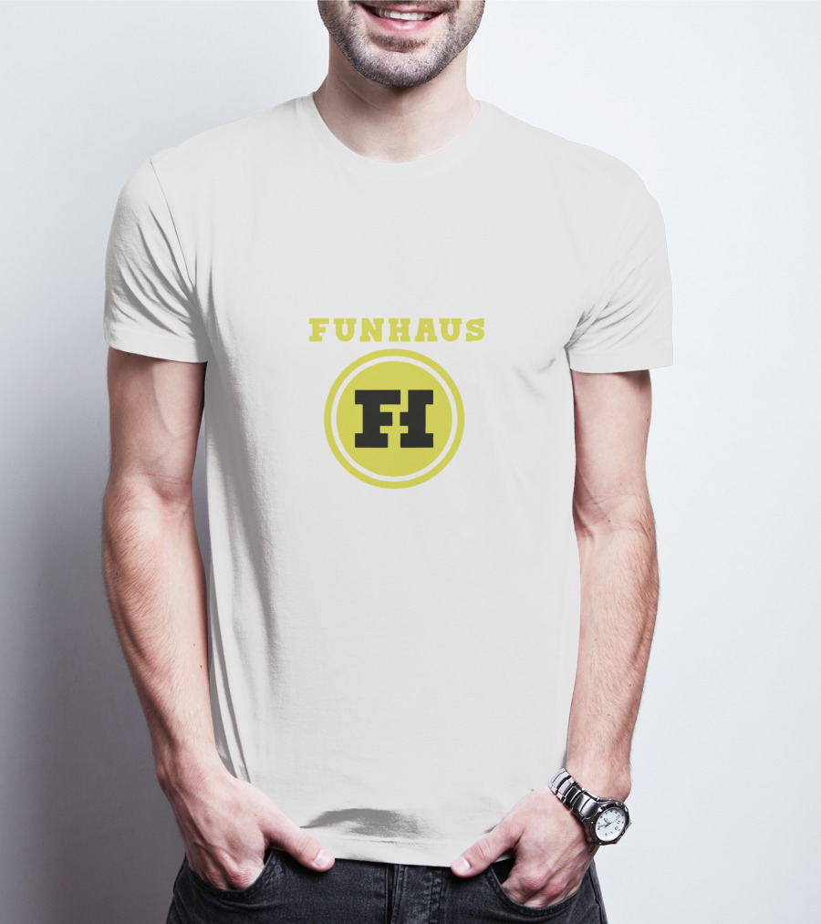 Funhaus FH Logo In Yellow Circle T-Shirt
