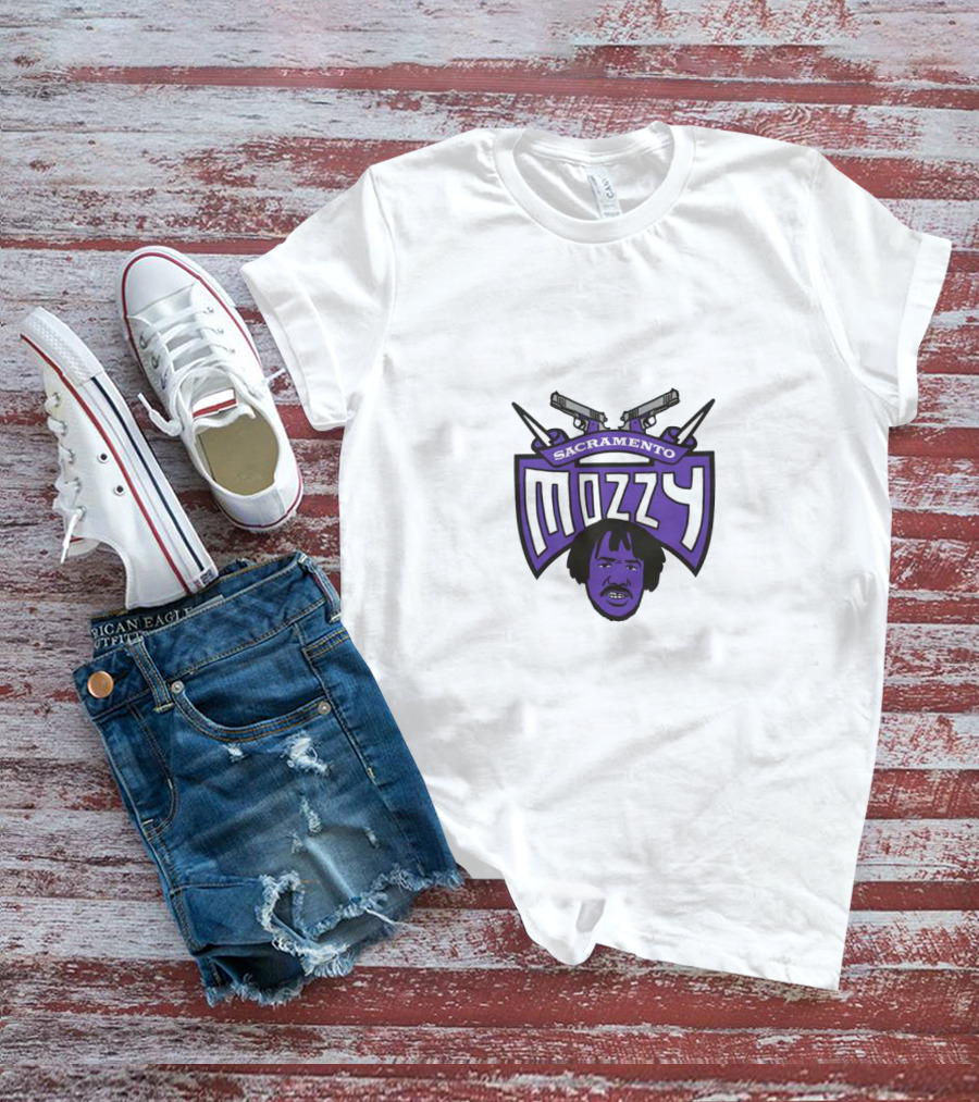 Sacramento Mozzy Purple Face With Guns T-Shirt