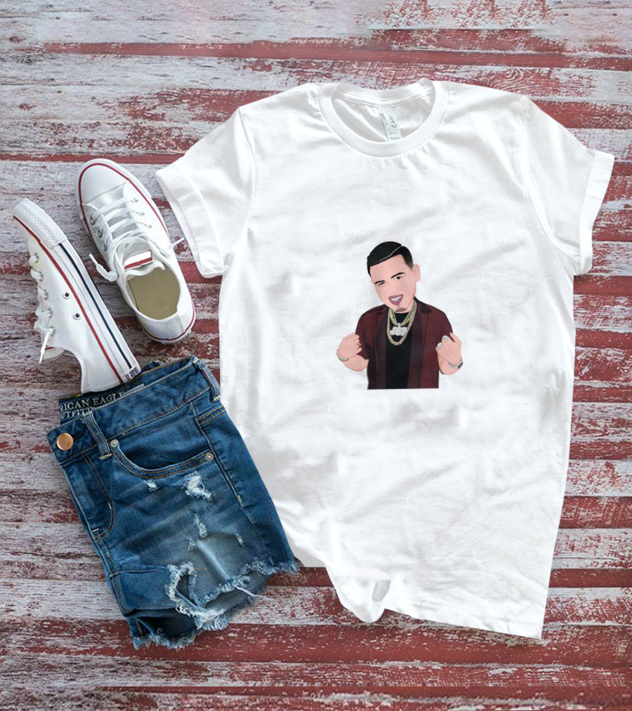 Fuerza Regida Cartoon Character With Chains And Rings T-Shirt