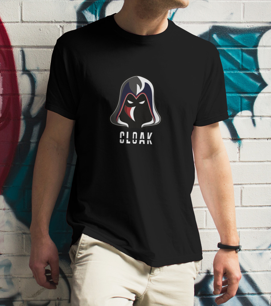 Cloak Red White Black Hooded Mask T-Shirt
