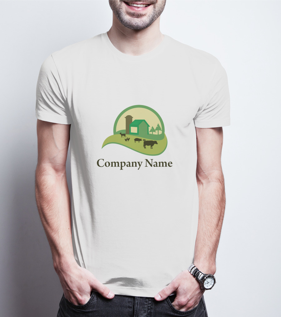 Farm Company Name Livestock Barn T-Shirt