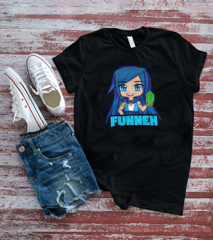 Funneh ItsFunneh Character Holding Emerald Gem T-Shirt