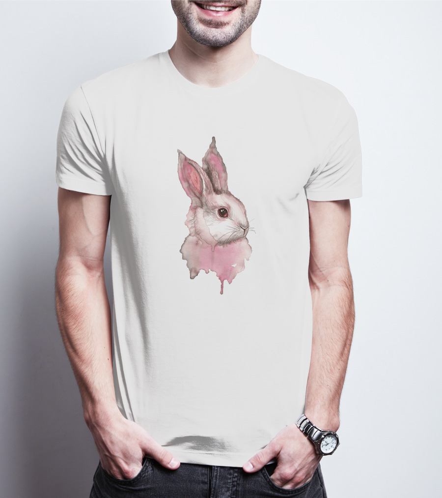 Hare 6s Watercolor Rabbit Dripping T-Shirt