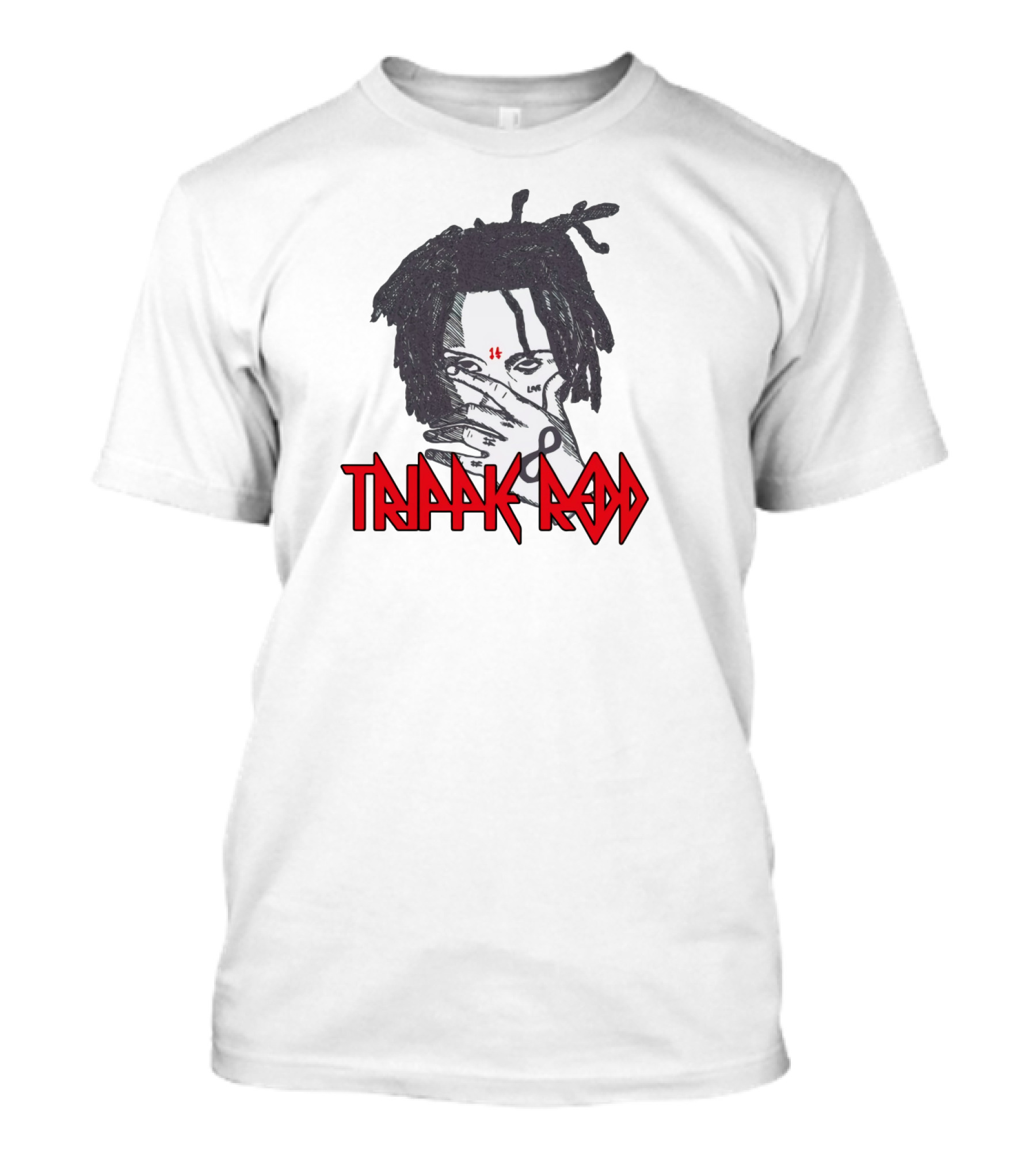 Trippie Redd Illustration With Hand Gesture And Red 14 T-Shirt