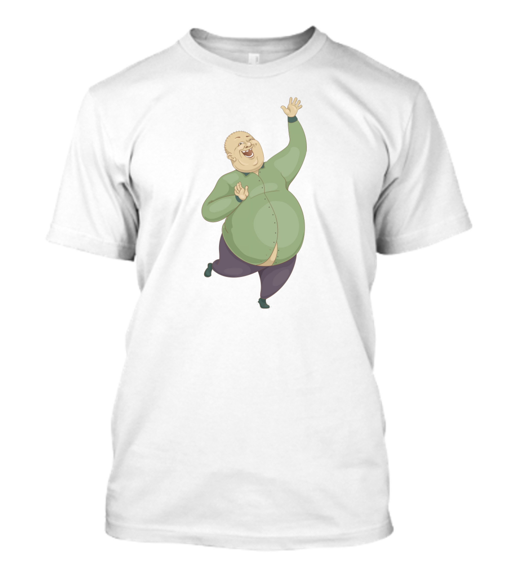 Green Guy Joyful Celebration In Green T-Shirt