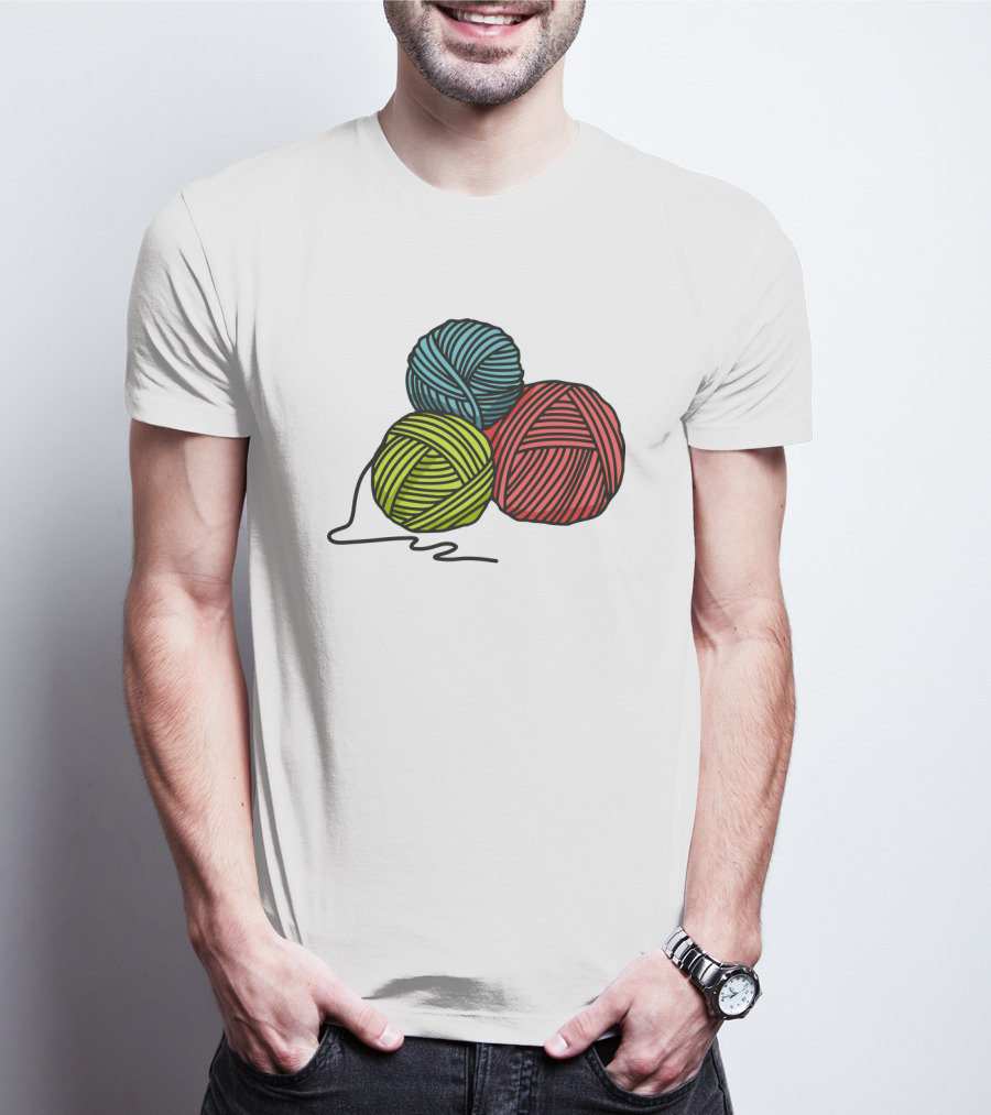 Yarn Balls Blue Green Red T-Shirt