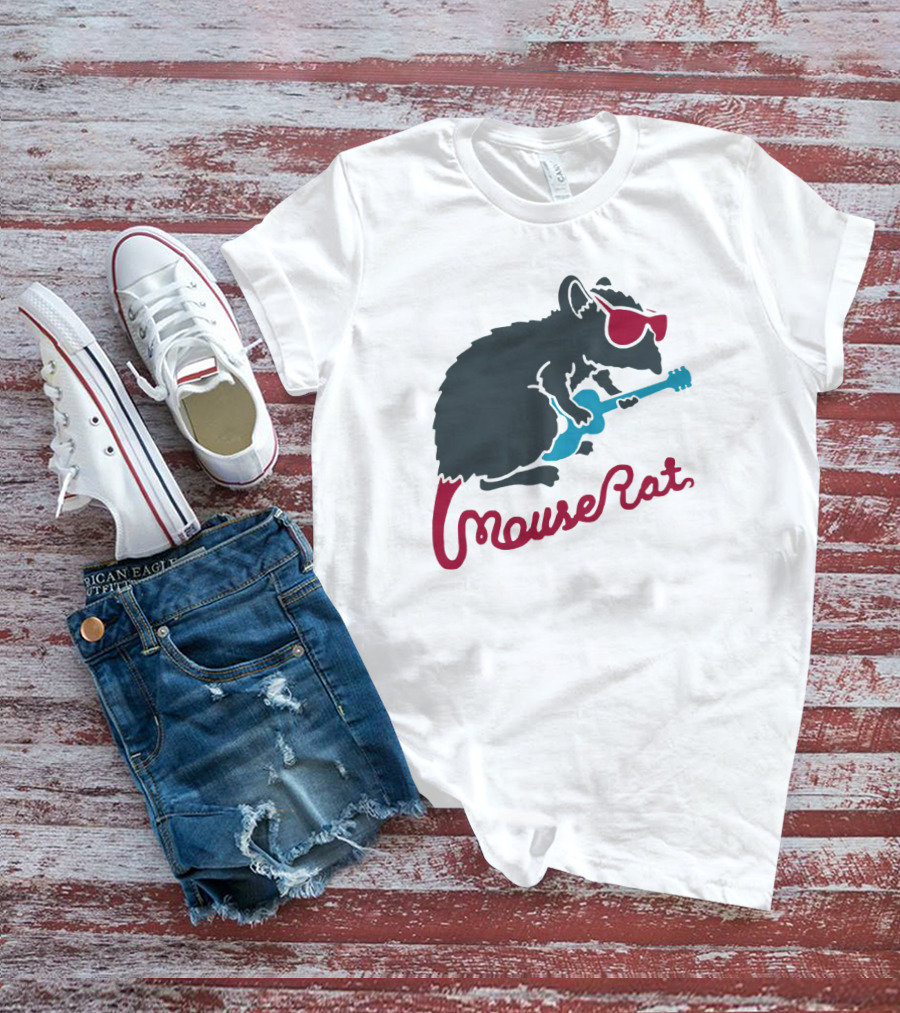 Mouse Rat Sunglasses Guitar T-Shirt