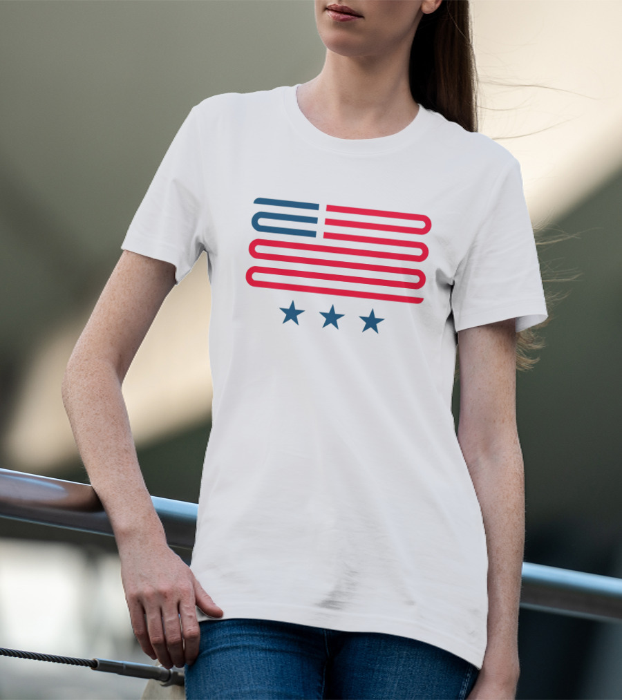 American Flag Three Stars Stripes USA Flag T-Shirt