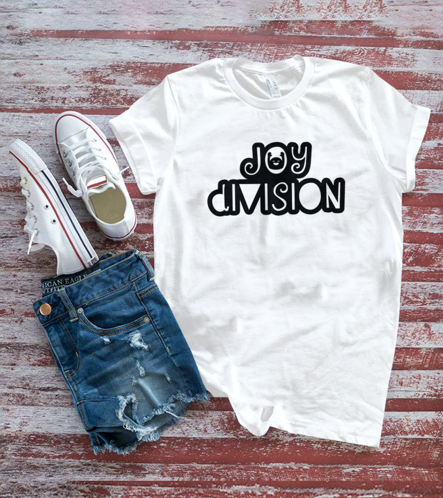 Joy Division Groovy Text With Smiley Face T-Shirt