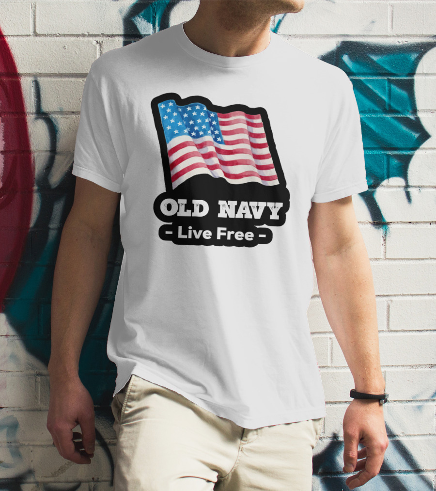 Old Navy Live Free American Flag T-Shirt