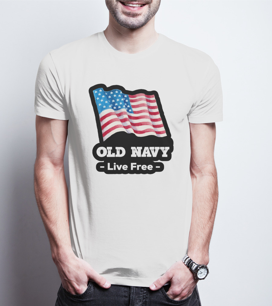 Old Navy Live Free American Flag T-Shirt