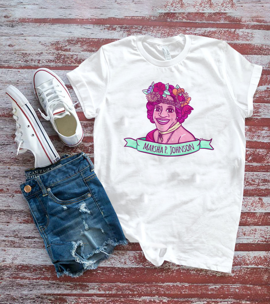Marsha P. Johnson Flower Crown T-Shirt