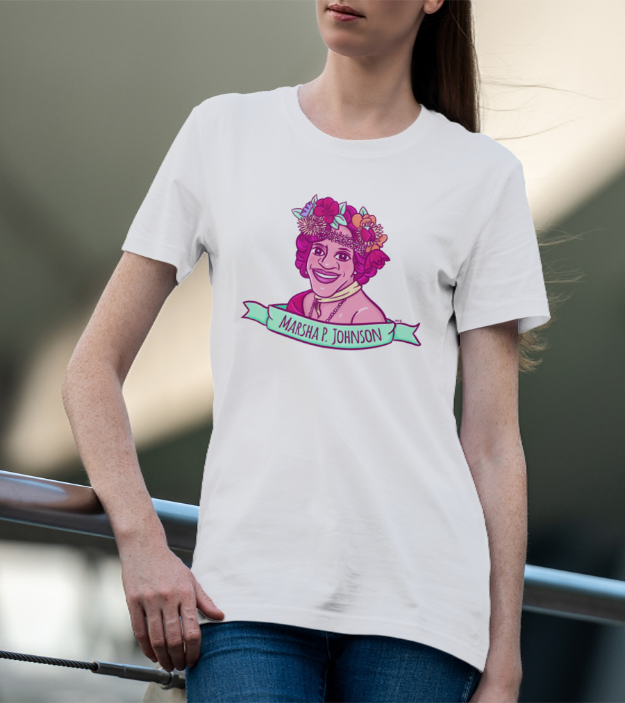 Marsha P. Johnson Flower Crown T-Shirt