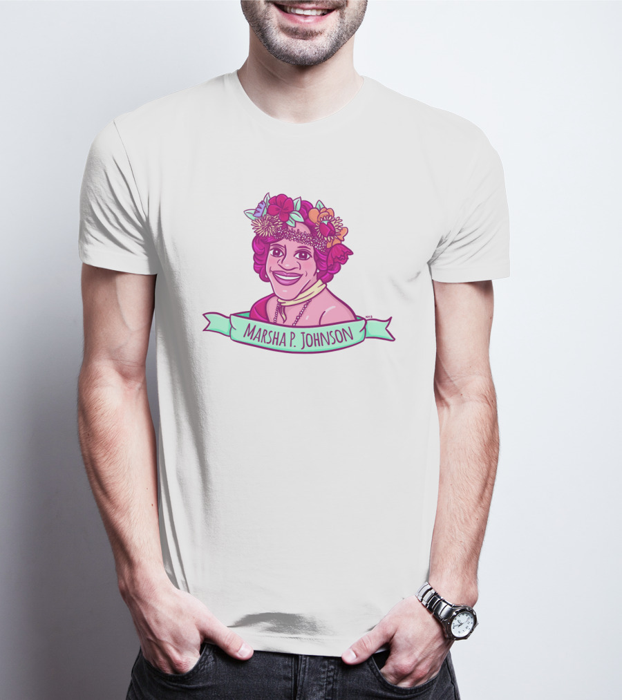 Marsha P. Johnson Flower Crown T-Shirt