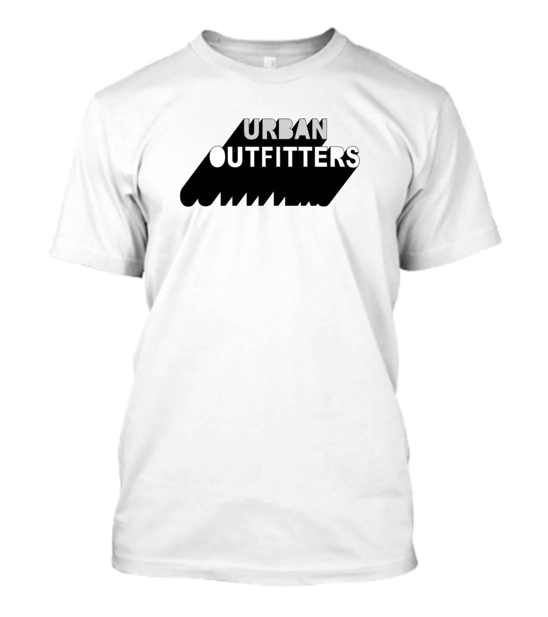 Urban Outfitters Bold Black Shadow Text T-Shirt