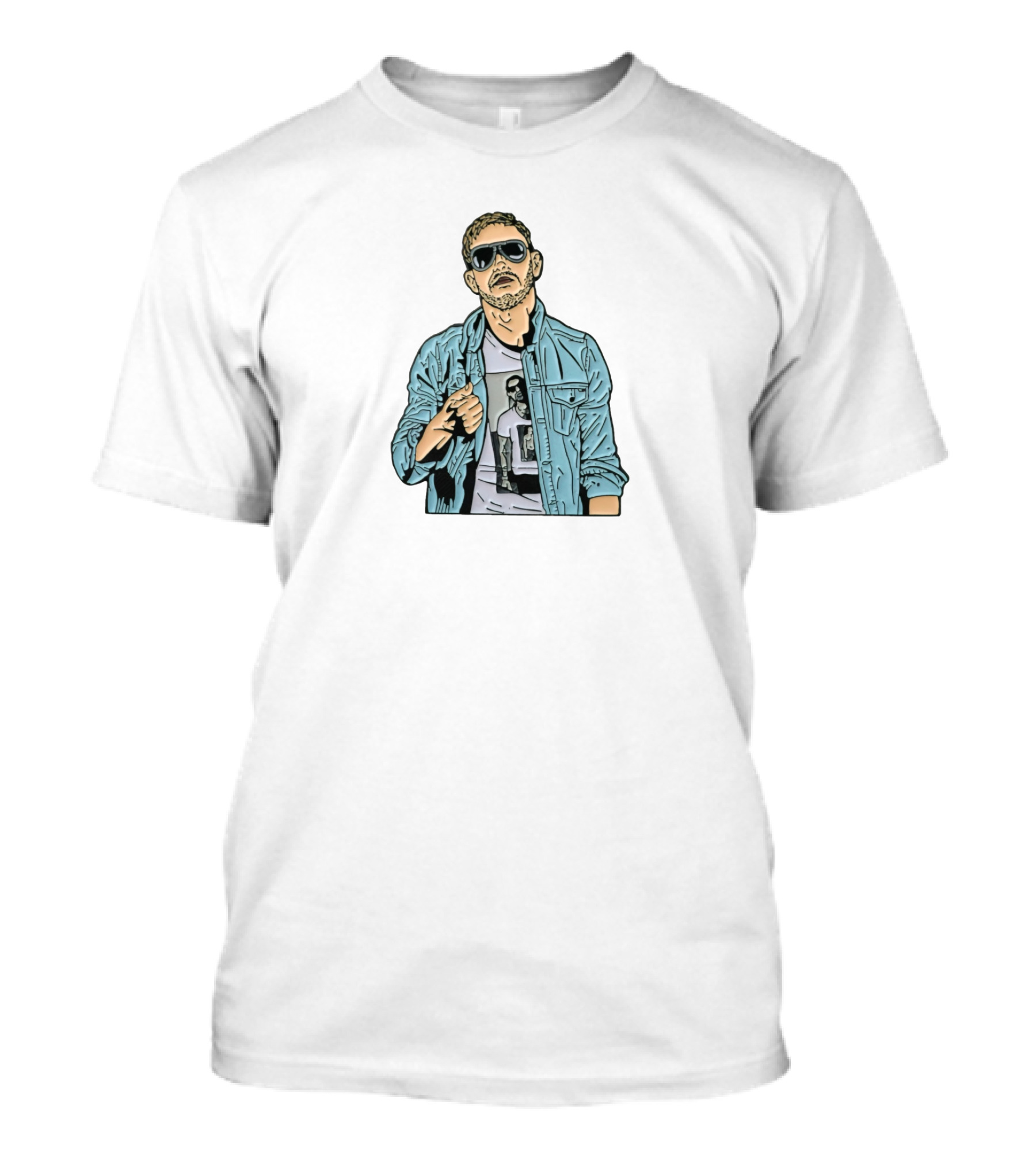 Orange Cassidy Denim Jacket Sunglasses T-Shirt
