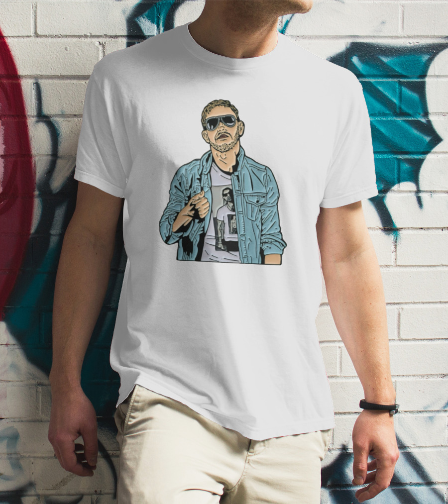 Orange Cassidy Denim Jacket Sunglasses T-Shirt