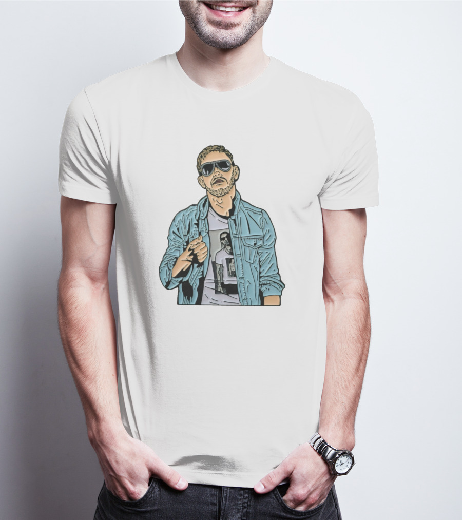Orange Cassidy Denim Jacket Sunglasses T-Shirt