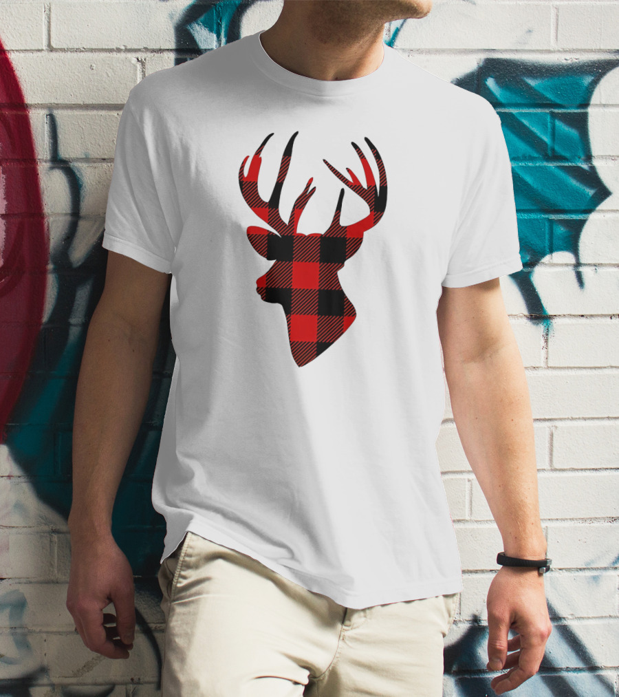 Buffalo Plaid Deer T-Shirt