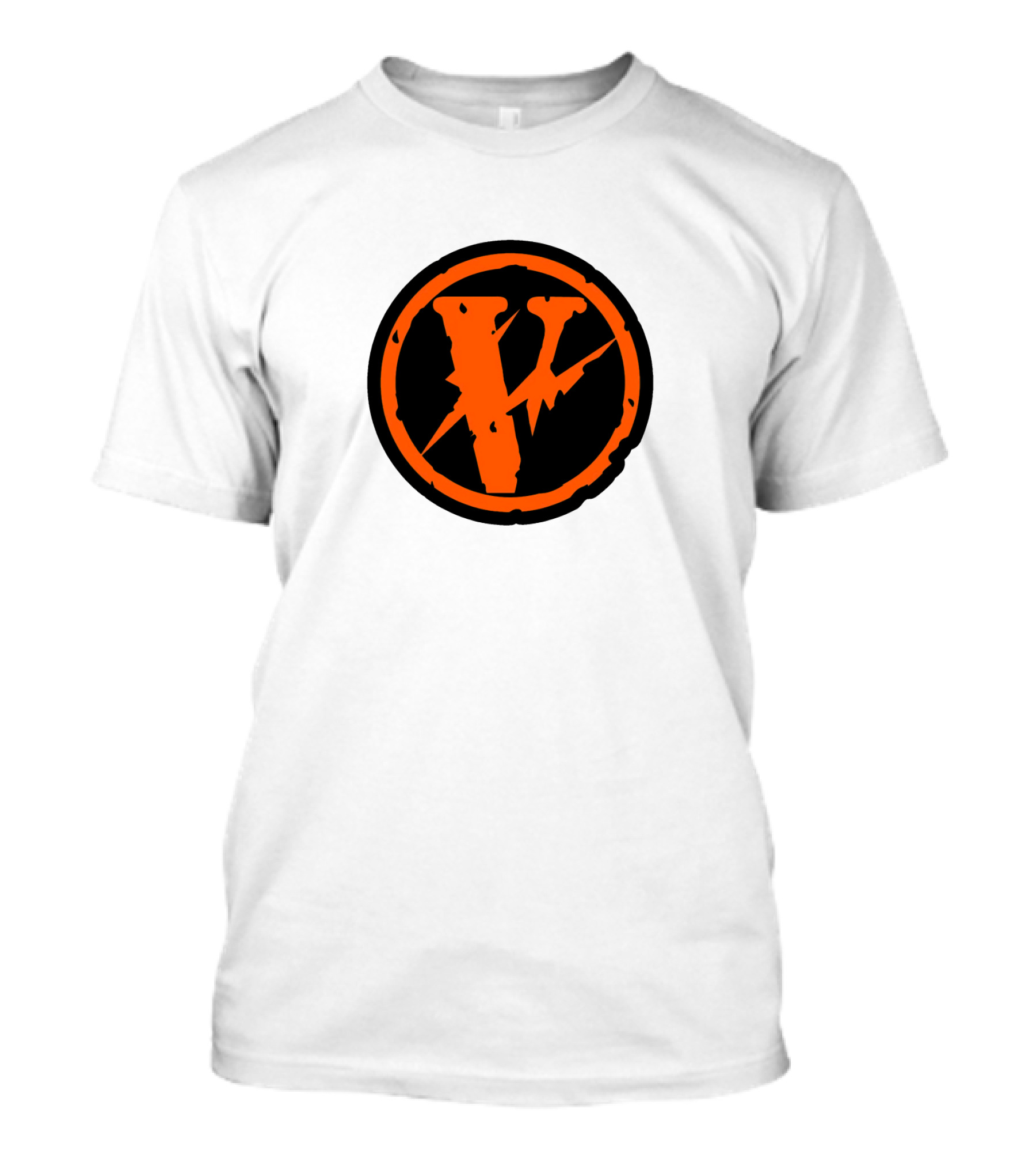 Vlone Iconic V In Orange Circle T-Shirt