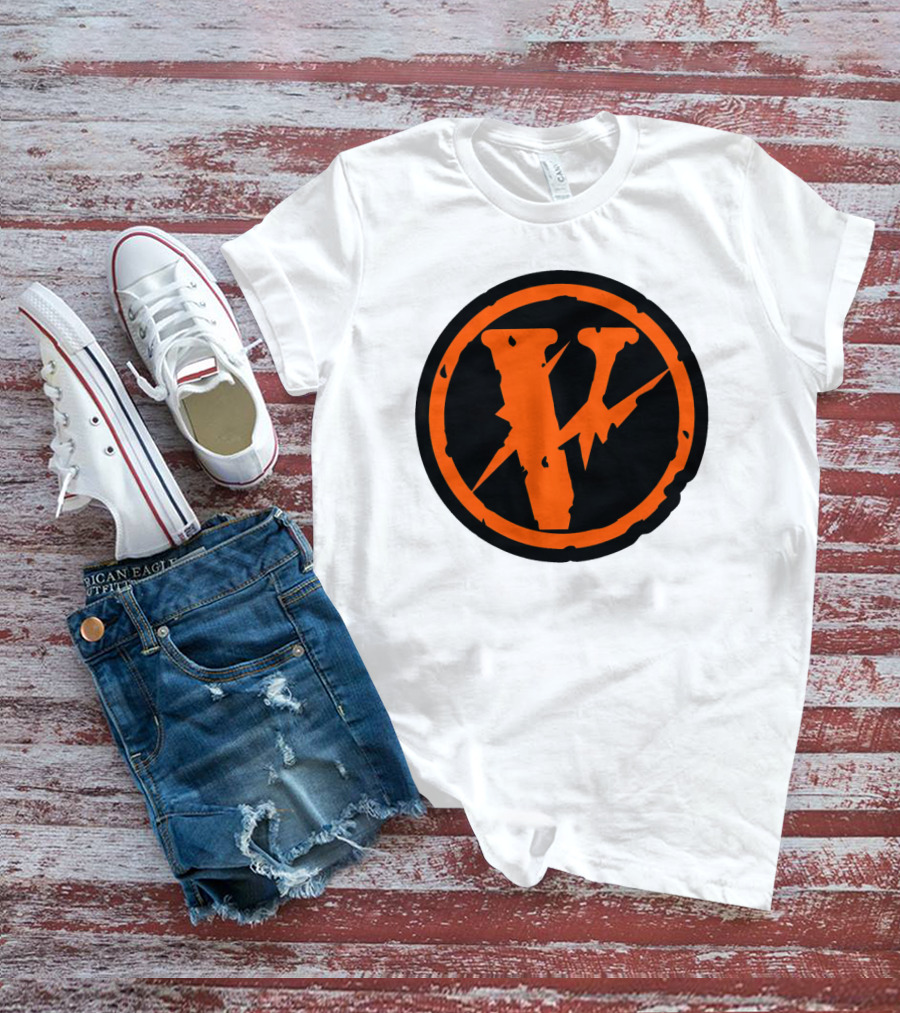 Vlone Iconic V In Orange Circle T-Shirt