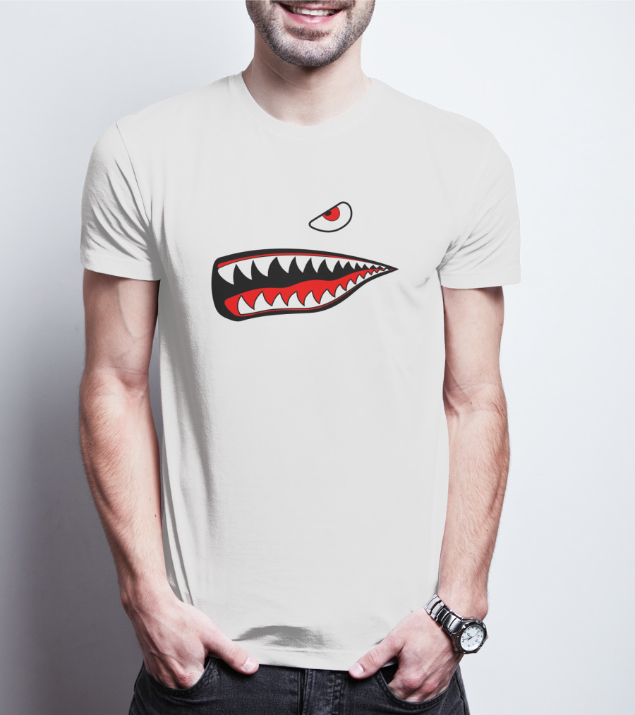 Bape Shark Face Iconic Red Eye And Mouth T-Shirt