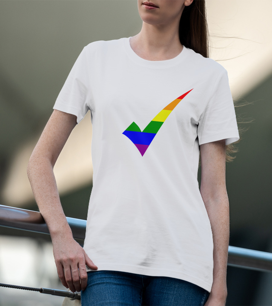 Rainbow Check T-Shirt
