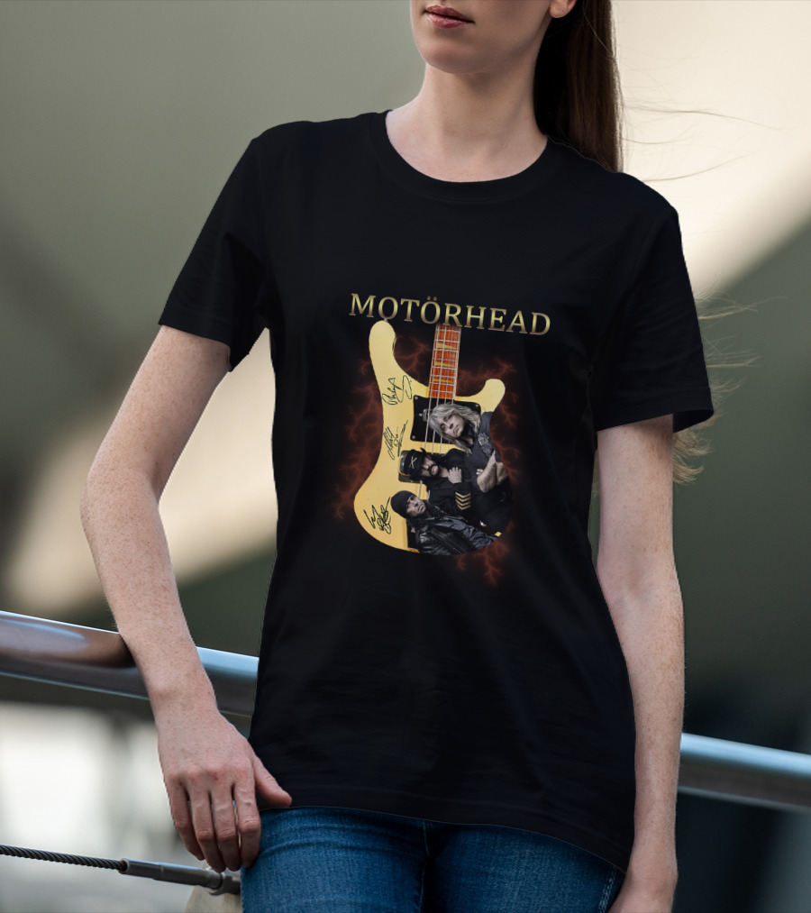 MOTÖRHEAD Guitar Collage With Band Members T-Shirt
