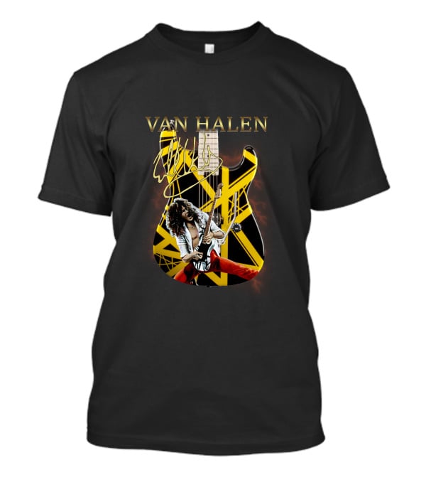 Van Halen Signature Guitar Eddie Van Halen Iconic Striped T-Shirt