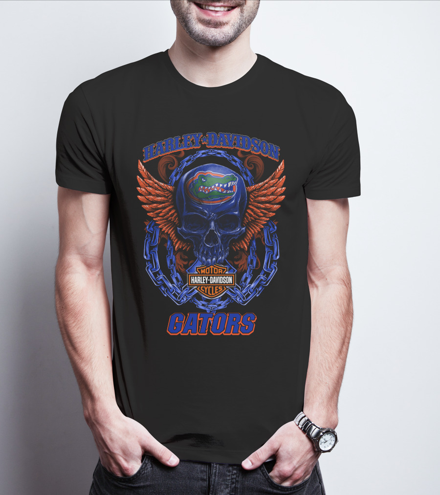 Harley Davidson Florida Gators Motor Cycles T-Shirt