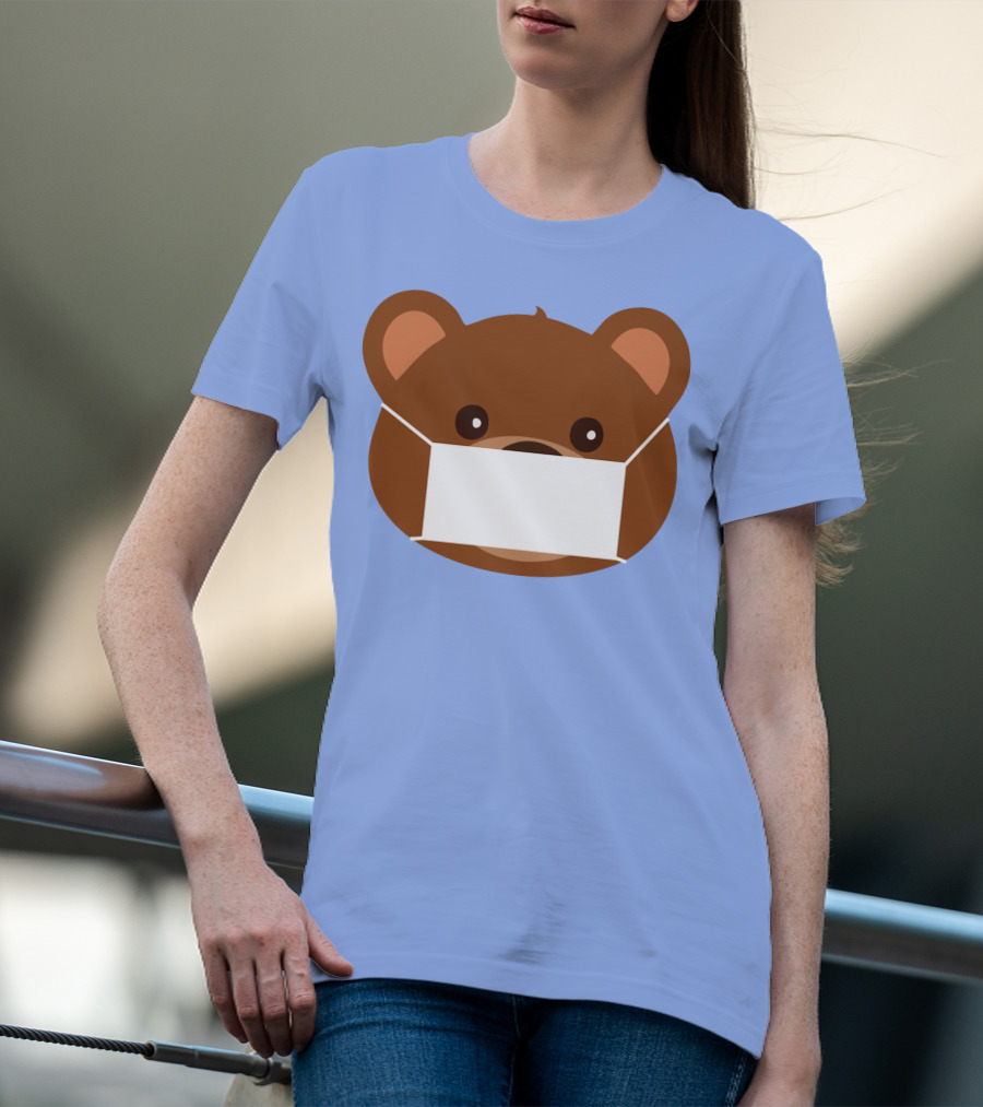 My Bear Cute Masked Teddy Face T-Shirt