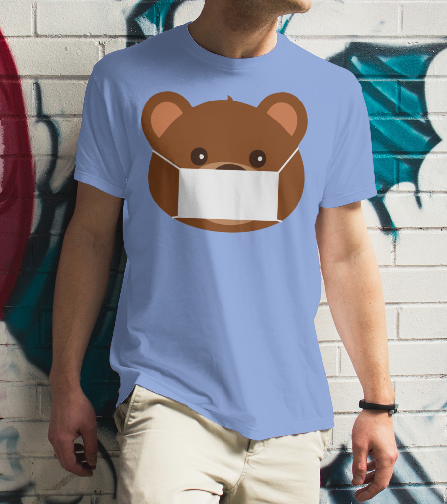 My Bear Cute Masked Teddy Face T-Shirt