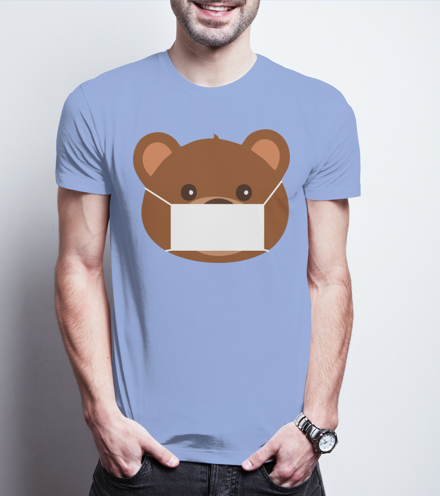 My Bear Cute Masked Teddy Face T-Shirt