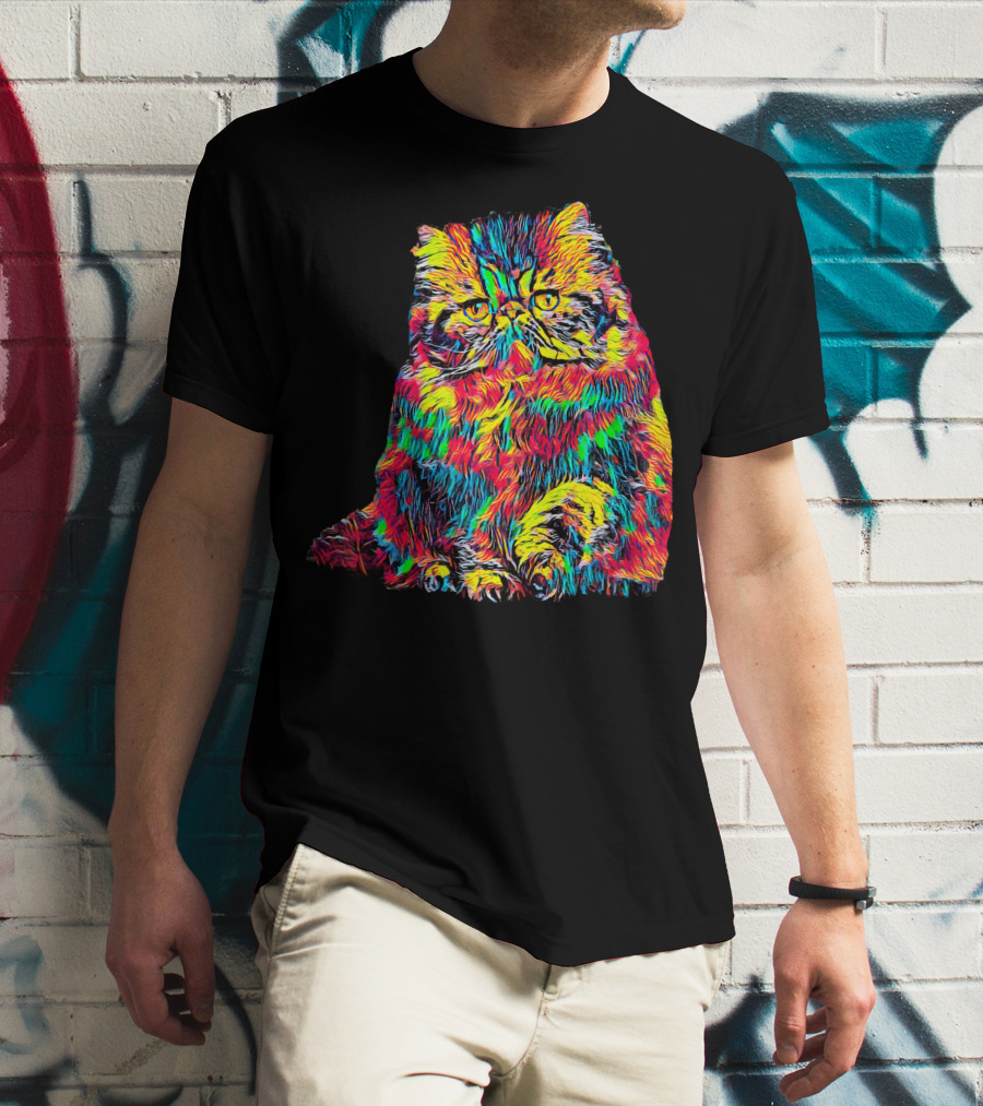 Testing Colorful Cat T-Shirt