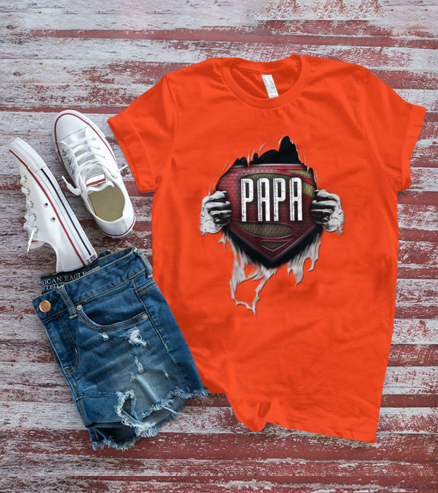 Papa Superman Logo Hero Father's Day T-Shirt