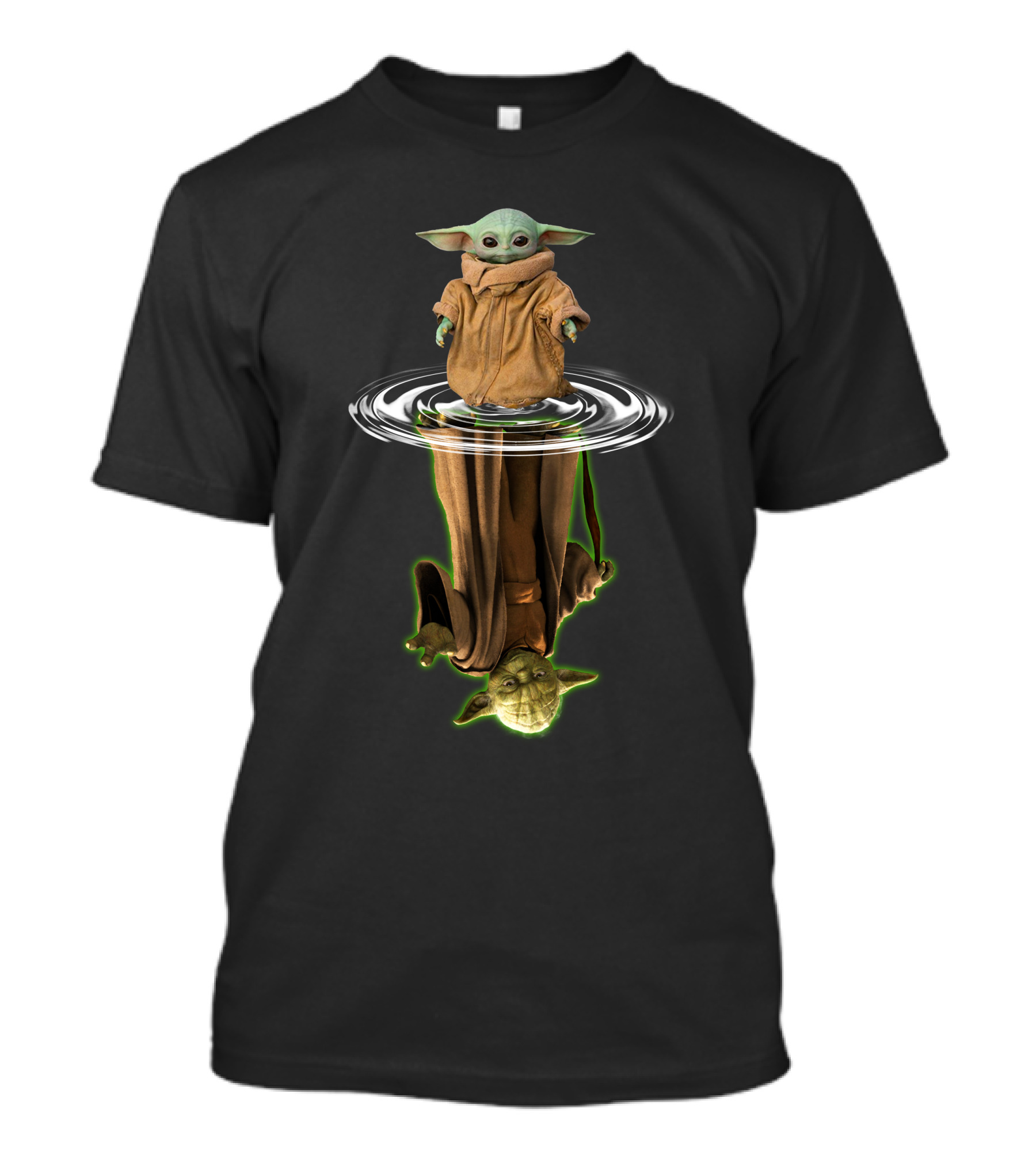 Baby Yoda Mirror Reflection With Yoda T-Shirt