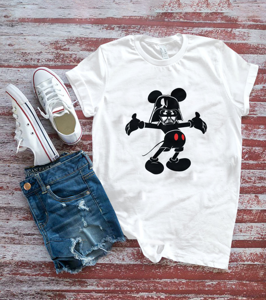 Darth Vader Mickey Crossover Character Fusion T-Shirt