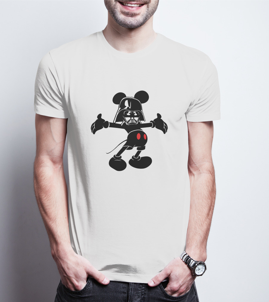 Darth Vader Mickey Crossover Character Fusion T-Shirt